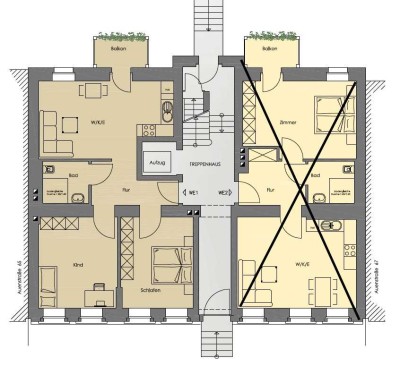 3 Zimmer Wohnung mit Balkon in Erfurt Andreasvorstadt