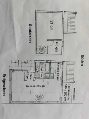 Moderne 2-Zimmer-Maisonette-Wohnung mit gehobener Ausstattung mit Terrasse in Moers