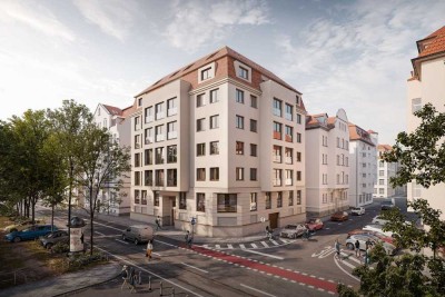 Kompakte Traumwohnung im 2. OG mit Balkon: Neubauprojekt in der beliebten Südvorstadt mit KfW 40