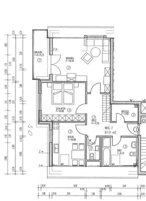 DG mit großem  Dachspitz + Balkon und Wohnzi. - Bad mit Fenster u.v.m.