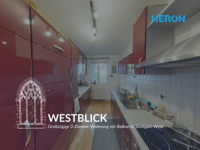 WESTBLICK - Großzügige 3-Zimmer-Wohnung mit Balkon in Stuttgart-West