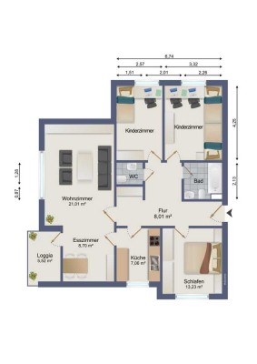Gepflegte 4-Zimmer-Wohnung mit Balkon in Osnabrück-Haste