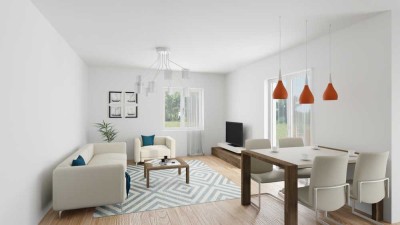 Wohnen mit Stadtblick – Moderne 2-Zimmer-Gartenwohnung (WE 01)