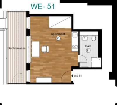 Penthouse Apartment mit Dachterrasse zu vermieten!