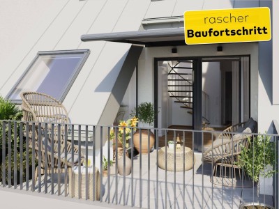Rascher Baufortschritt! "PILLmein" - 101 m² Penthouse mit 14 m² Terrasse (Top 1.14)