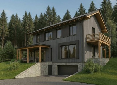 Nur 15 Minuten von Salzburg - Idylle am Waldrand: Modernes Massivholz-Wohnhaus in Hof bei Salzburg