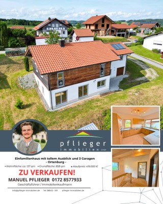 Einfamilienhaus mit tollem Ausblick und 3 Garagen