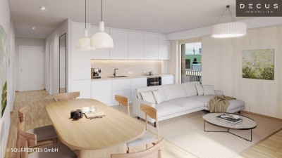 | VIER ZIMMER | MITTEN IN DER STADT | NATÜRLICH DRAUSSEN | BF 14A | ANLEGER | VILLAGE IM DRITTEN | FERTIGSTELLUNG 2027