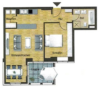 *** Gemütliche 2-Zimmer-Wohnung mit Balkon in Trier-Feyen ***