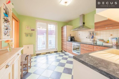 | GEMÜTLICHE FAMILIENWOHNUNG | IM DACHGESCHOSS NAHE ENKPLATZ | MIT TIEFGARAGENSTELLPLATZ | U3 ENKPLATZ