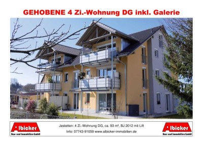 Exklusive 4 Zi.-Wohnung DG inkl. Galerie+Balkon, ca. 93 m², mit Lift, BJ 2012