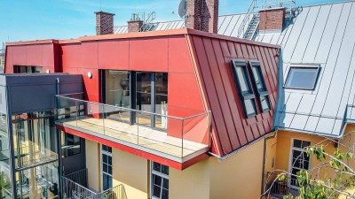 SONNENTERRASSE I SMART-LIVING I STYLISCHES PENTHOUSE I KLIMA I OFFENE DESIGN-KÜCHE I ELEGANTES BAD MIT REGENDUSCHE I PROJEKT WOHNEN