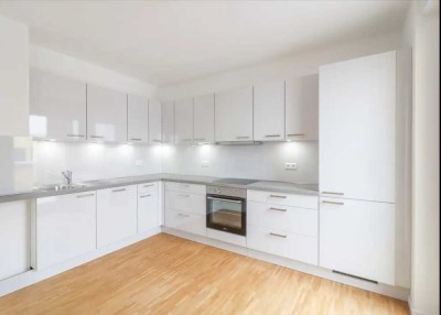 Moderne 2-Zi.-Neubauwohnung mit EBK, TG-Stellplatz & Keller – Toplage am Neckar – teilmöbliert
