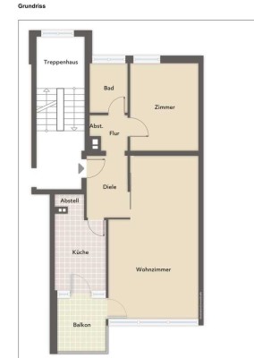 Vollständig renovierte Wohnung mit zwei Zimmern sowie Balkon und Einbauküche in Köln Longerich