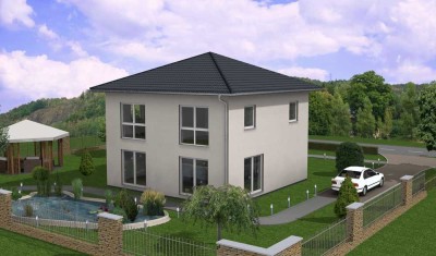Stadtvilla / 5 Zi. / Ton-Dachziegel, L-W-Wärmepumpe, FBHz., Grundriss-Plan., etc., Grdst.-Preis inkl