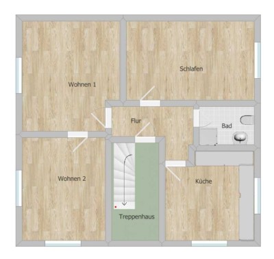 Schöne und vollständig renovierte 3-Zimmer-Wohnung mit EBK in Thalfang