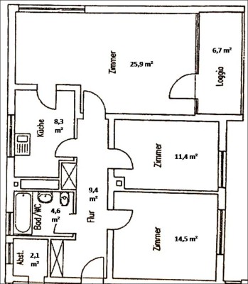 Stillvolle 3-Zimmer-Wohnung in Eschborn