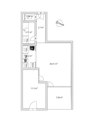 Kleine, schöne, frisch renovierte Wohnung im Stadtteil Höttinger Au.