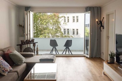 All-Inklusive Modern & Fully Furnished 2-Room Apartment with Balcony – Top Location in Pempelfort