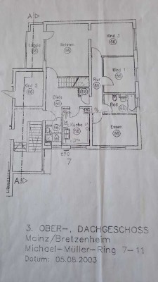 7-Raum-Maisonette-Wohnung mit Balkon und Einbauküche in mainz