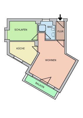 *große, helle 2-Raum Wohnung in Cossebaude*