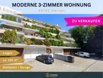 Solide 3,5-Zimmer-Eigentumswohnung mit Loggia, Garage und Gemeinschaftsgarten in Herten-Westerholt