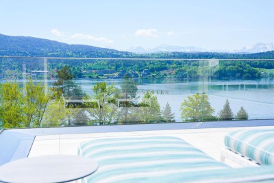 SEEWOHNUNG mit traumhaften Wörtherseeblick - Seezugang - Outdoorpool - Fitness - Sauna