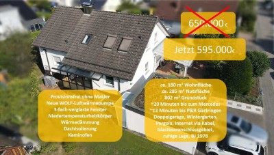 Energieeffizientes Einfamilienhaus mit Wärmepumpe, großem Garten & Doppelgarage – provisionsfrei!