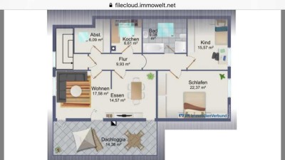 Ansprechende und modernisierte 3-Raum-DG-Wohnung mit EBK in Ölbronn-Dürrn