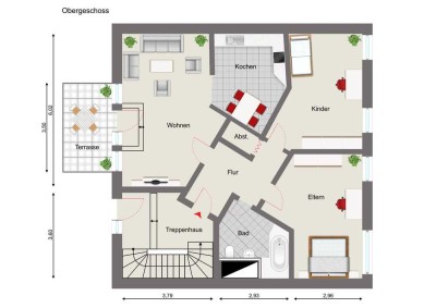 Stilvolle Wohnung mit Außenbereich