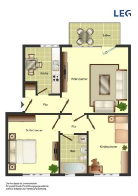 3-Zimmer-Wohnung in Weddinghofen zum August frei, mit Balkon