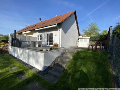 schmuckes Reihenendhaus mit großer Terrasse, Sauna und 2 Carport-Stellplätze