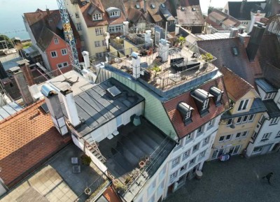 Inselrarität! Penthouse-Wohnung mit Dachterrasse und 360-Grad-Sicht über den Bodensee und die Insel