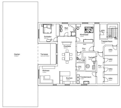 Großzügige helle moderne 3,5 Zimmerwohnung in ruhiger Lage, mit eigenem Gartenanteil