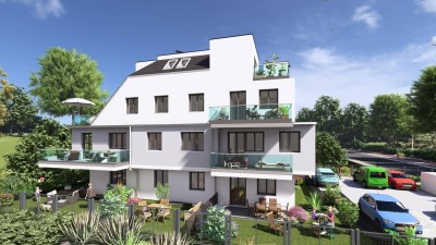 Jubiläumsangebot bis 31.07.2025 - Familienwohnung - PREMIUMLAGE - 16 m² Balkon - großzügiges Wohnzimmer mit 32 m² - 3 Zimmer mit tollem Ausblick ins Grüne - Provisionfrei – Ziegelmassivbau