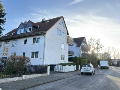 Dreieichenhain: 2 Zi. Maisonette-Wohnung mit Südwest-Balk., Ebk., TL-Bad, Gäste-WC u. TG-Stellpl.