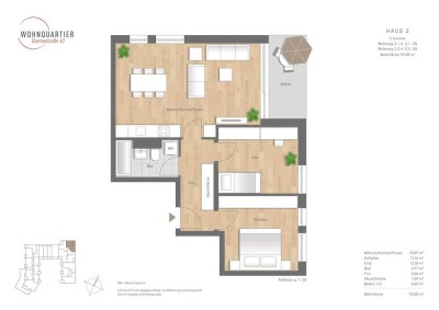 MODERNE 3 - ZIMMERWOHNUNG IN AUGSBURG / PFERSEE