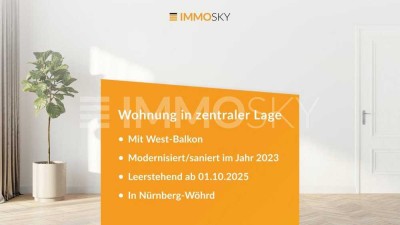 Wohnen in Bestlage: zentral, hell und Balkon in Nürnberg-Wöhrd