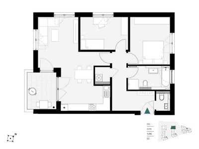 Neue 3-Zi.-Whg. inkl. EBK + TG Stellplatz + gehobene Ausstattung