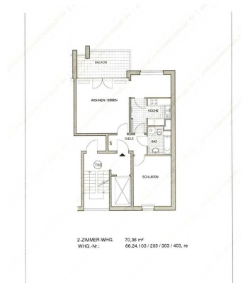 2-Zimmer-Wohnung mit Balkon