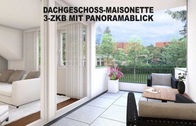 MODERNE 3-ZKB-Maisonette - Loggia mit herrlichem Ausblick