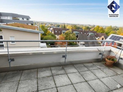 Attraktive Maisonnette-Wohnung mit 4 Zimmern, Balkon,  Dachterrasse und toller Aussicht