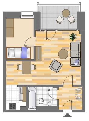 Ab Oktober frei! 2-Zimmer-Wohnung in Düsseldorf Hassels