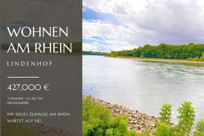 Wohnen am Rhein – 3-Zi. EG im Lindenhof, Balkon, provisionsfrei***
