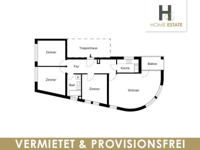 4 Zimmer & Küche & Vollbad plus Provisionsfrei