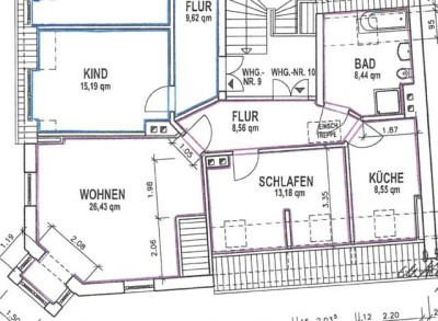 Geräumige 2- Raum Dachgeschosswohnung