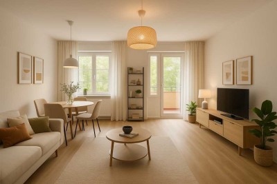 Sanierte Architektenwohnung für Familien mit Balkon (5-R-W)