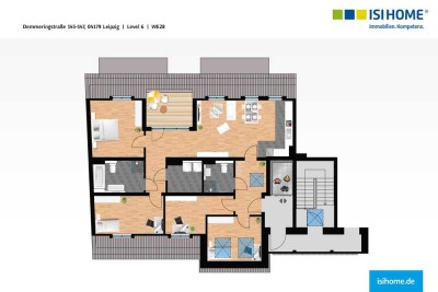 Penthousewohnung Leipzigs mit offener Wohn-Essküche+Loggia+TG Stellplatz