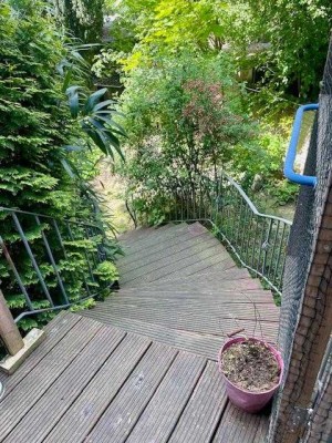 Lünen City Nah, EG WE plus große Terrasse, großer Garten, Blockhaus