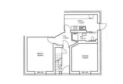 2-Zimmer Wohnung in Bernau mit Gartennutzung